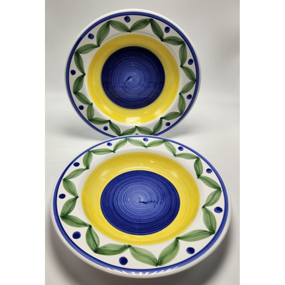 Williams Sonoma Marisol Hand Painted Pasta/Soup/Salad Bowls (Set of 2) READ!!!
